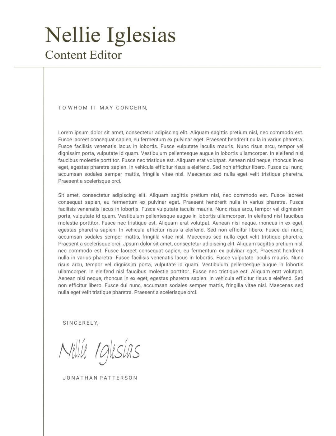 Professional cover letter template 6