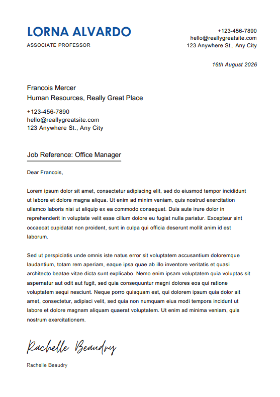 Professional cover letter template 9